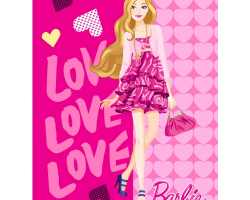 Grosir Selimut ROSANNA - Grosir Selimut Rosanna Motif Barbie Love