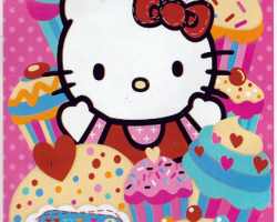 Grosir Selimut ROSANNA - Grosir Selimut Rosanna Motif Hello Kitty Cup Cake
