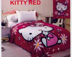 Grosir Selimut BELLADONA - Grosir Selimut Belladona Motif Hello Kitty Red