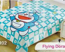 Grosir Selimut BLOSSOM/ NEW POLENTO - Grosir Selimut Blossom Motif Flying Doraemon