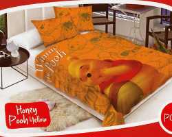 Grosir Selimut BLOSSOM/ NEW POLENTO - Grosir Selimut Blossom Motif Honey Pooh Yellow