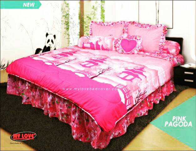 Sprei Love Bedcover Pink Pagoda Supplier Grosir Download Gambar Facebook