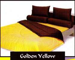 Grosir Sprei SHYRA - Sprei Dan Bed Cover Shyra Polos Motif Golden Yellow