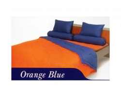 Grosir Sprei SHYRA - Sprei Dan Bed Cover Shyra Polos Motif Orange Blue
