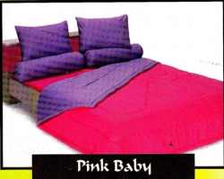 Grosir Sprei SHYRA - Sprei Dan Bed Cover Shyra Polos Motif Pink Baby