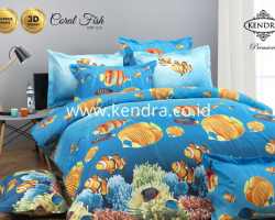 Grosir Sprei KENDRA PREMIERE - Sprei Dan Bed Cover Kendra Premiere 3d Coral Fish