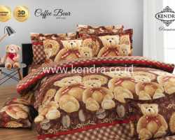 Grosir Sprei KENDRA PREMIERE - Sprei Dan Bed Cover Kendra Premiere 3d Coffee Bear