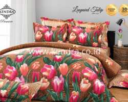 Grosir Sprei KENDRA PREMIERE - Sprei Dan Bed Cover Kendra Premiere 3d Leopard Tulip