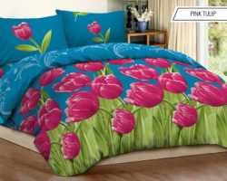 Grosir Sprei KINTAKUN - Sprei Dan Bed Cover Kintakun Pink Tulip