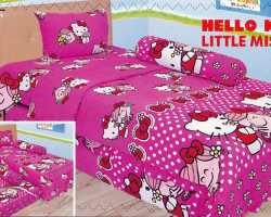 Grosir Sprei INTERNAL SINGLE - Sprei Dan Bed Cover Internal Single Motif Hello Kitty Little Miss Hug