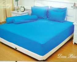 Grosir Sprei VALLERY - Sprei Dan Bed Cover Vallery Diva Blue