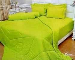 Grosir Sprei VALLERY - Sprei Dan Bed Cover Vallery Lime