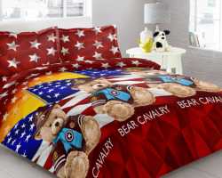 Grosir SPREI VITO - Grosir Sprei Vito Motif Bear Cavalary