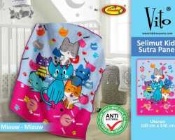 Grosir SELIMUT VITO KIDS - Grosir Selimut Vito Kids Miauw Miauw