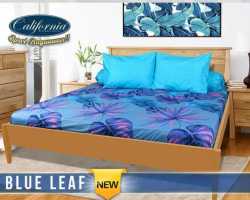 Grosir Sprei California - Grosir Sprei Dan Bedcover California Blue Leaf