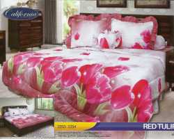 Grosir Sprei California - Grosir Sprei Dan Bedcover California Red Tulip