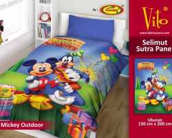 Grosir Selimut Vito Sutra Panel - Grosir Selimut Vito Sutra Motif  Mickey Outdoor