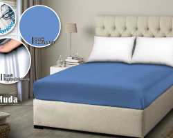 Grosir SPREI WATER PROOF MONALISA - Biru Muda