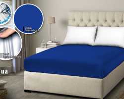 Grosir SPREI WATER PROOF MONALISA - Biru Tua