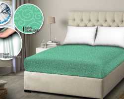 Grosir SPREI WATER PROOF MONALISA - Hijau Motif