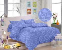 Grosir SPREI MONALISA POLOS EMBOSS - Grosir Dan Satuan Sprei Monalisa Polos Jacquard Warna Biru Muda