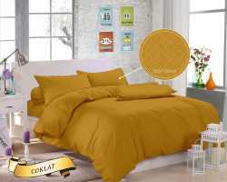 Grosir SPREI MONALISA POLOS EMBOSS - Grosir Dan Satuan Sprei Monalisa Polos Jacquard Warna Coklat