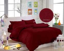 Grosir SPREI MONALISA POLOS EMBOSS - Grosir Dan Satuan Sprei Monalisa Polos Jacquard Warna Maroon