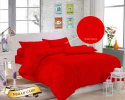 Grosir SPREI MONALISA POLOS EMBOSS - Grosir Dan Satuan Sprei Monalisa Polos Jacquard Warna Merah Cabe