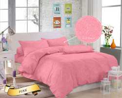 Grosir SPREI MONALISA POLOS EMBOSS - Grosir Dan Satuan Sprei Monalisa Polos Jacquard Warna Pink