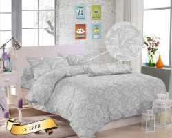 Grosir SPREI MONALISA POLOS EMBOSS - Grosir Dan Satuan Sprei Monalisa Polos Jacquard Warna Silver