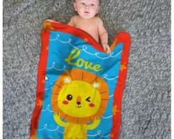 Grosir SELIMUT INTERNAL BABY - Grosir Dan Satuan Selimut Baby Internal Motif Love Lion